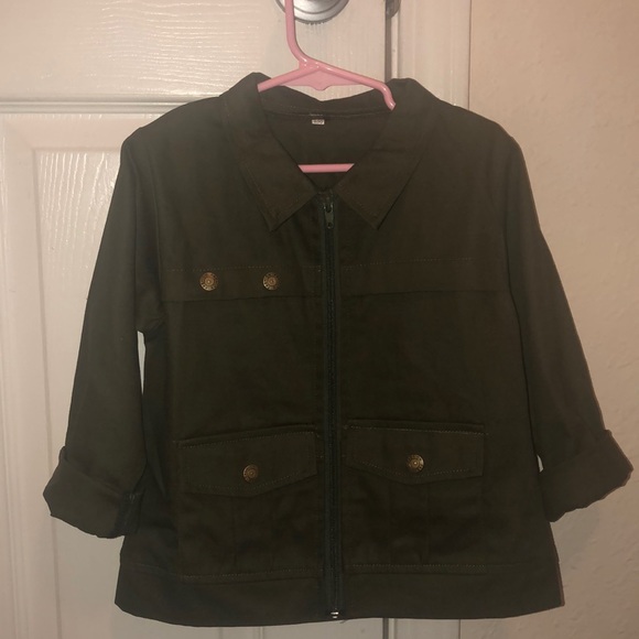 Dark green kids jacket - Picture 1 of 3